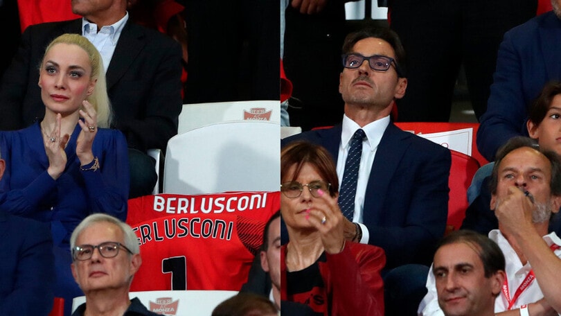 Trofeo Berlusconi, riappare Marta Fascina, Galliani commosso: le foto