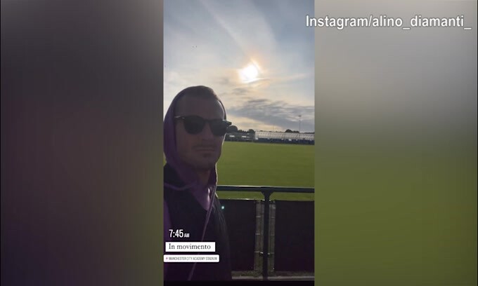 Diamanti iniza la giornata nell'Accademy...del Manchester City