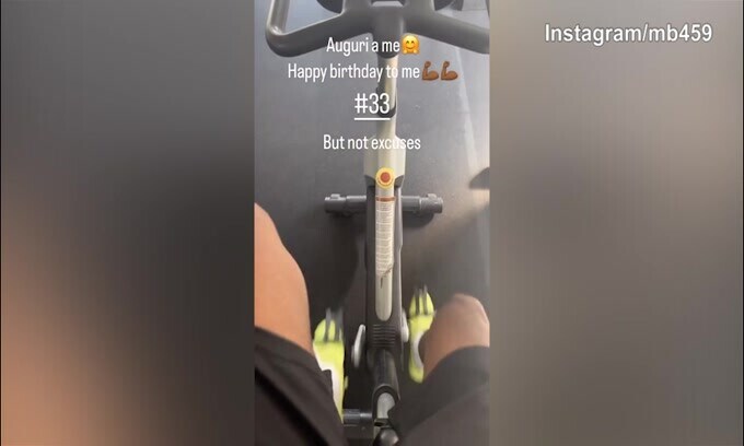 Mario Balotelli, compleanno in palestra