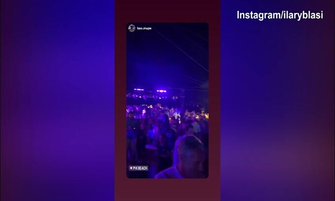 Ilary e Bastian, nottata in discoteca
