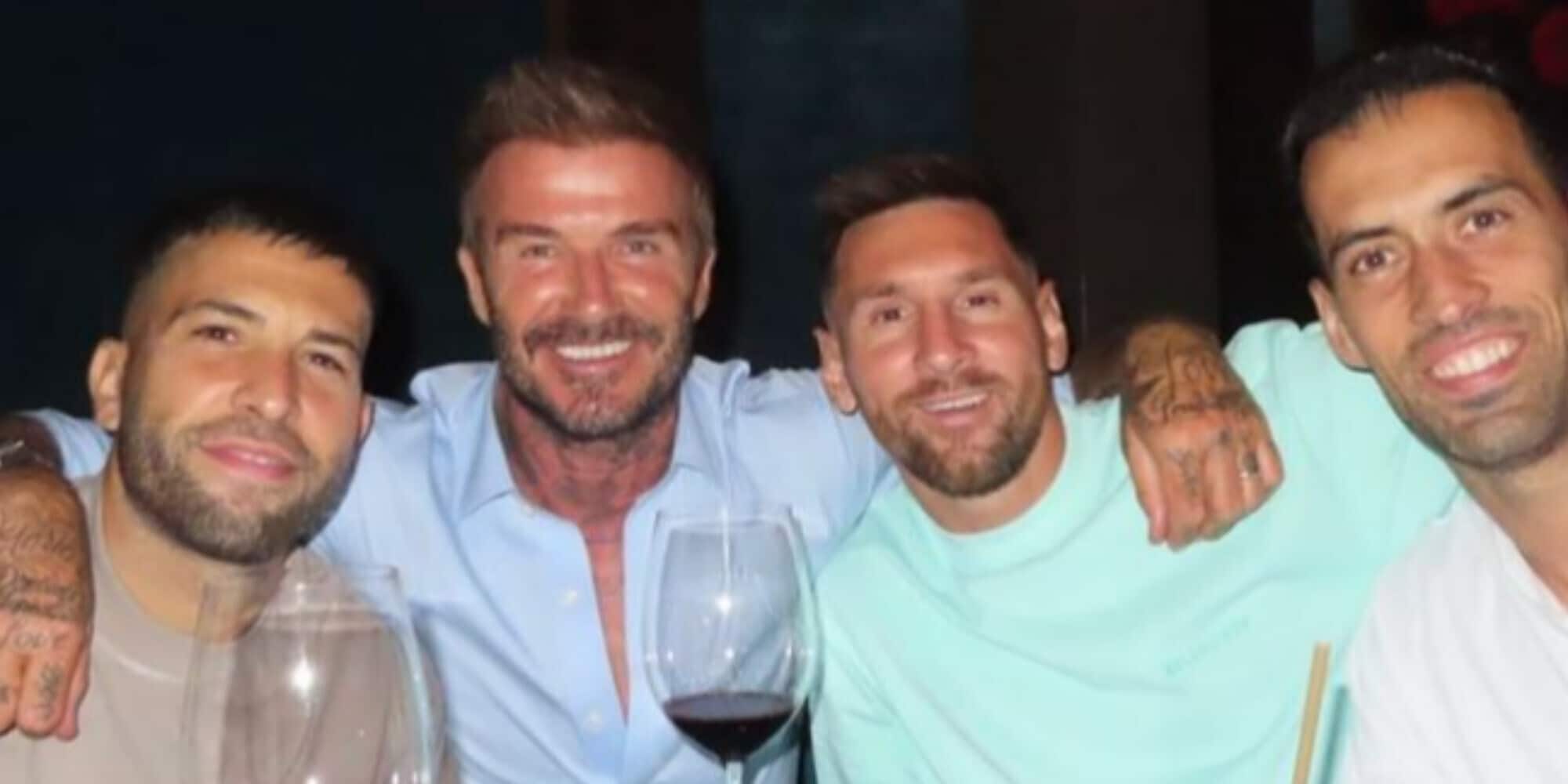 Messi, Beckham, Busquets e Jordi Alba, festa nella notte a Miami