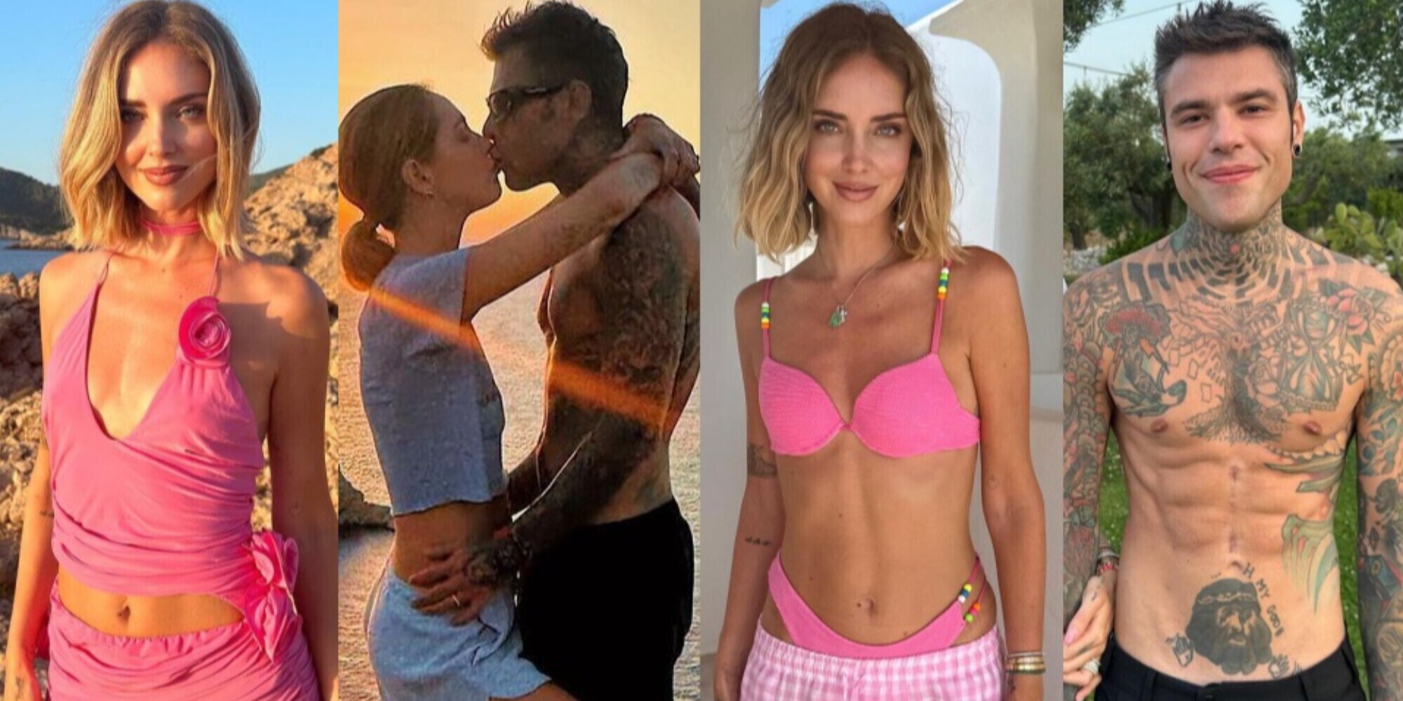 Chiara Ferragni e Fedez al mare con tata e bodyguard: l'ironia social