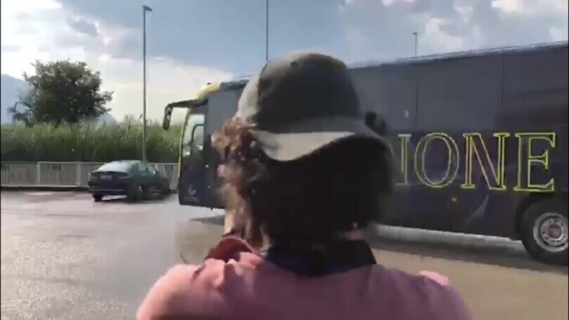 Frosinone-Napoli, l'arrivo dei padroni di casa