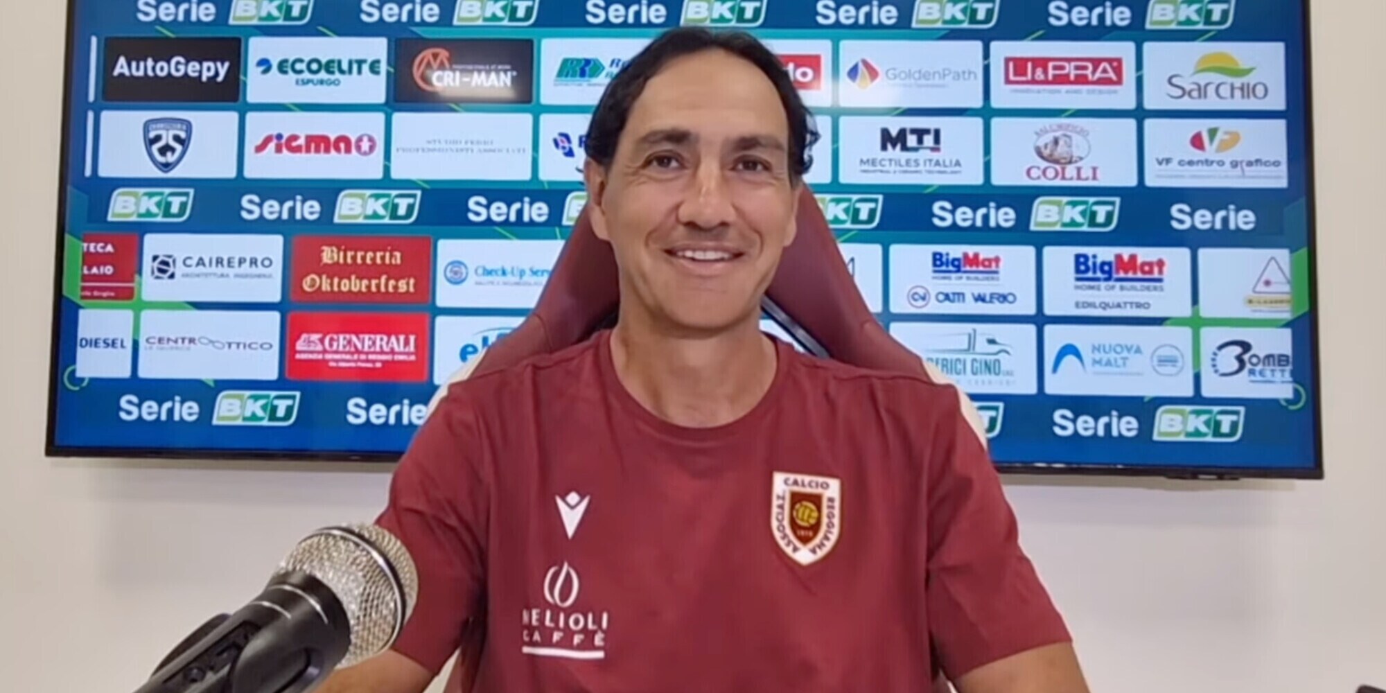 Nesta, conferenza Cittadella-Reggiana: "In B più pressione che in Serie A"