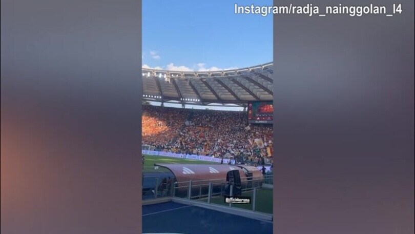 Roma, ospite illustre all'"Olimpico": c'è Nainggolan