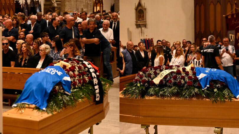 Funerali Mazzone: folla, applausi, commozione per l'ultimo saluto ad Ascoli