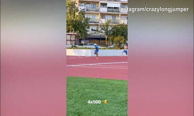 Mondiali di atletica, l'allenamento di Jacobs per la 4x100