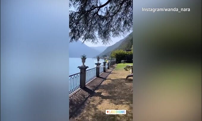 Wanda Nara, pomeriggio sul Lago di Como