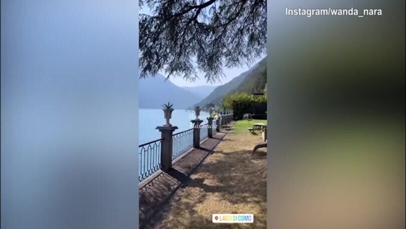 Wanda Nara, pomeriggio sul Lago di Como