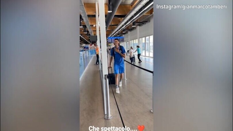 Tamberi, che accoglienza in aeroporto!