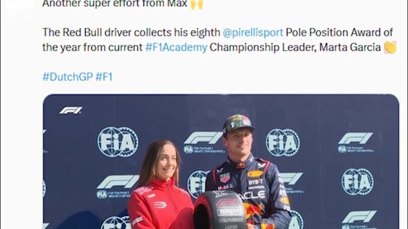 Formula 1, in Olanda pole per Verstappen