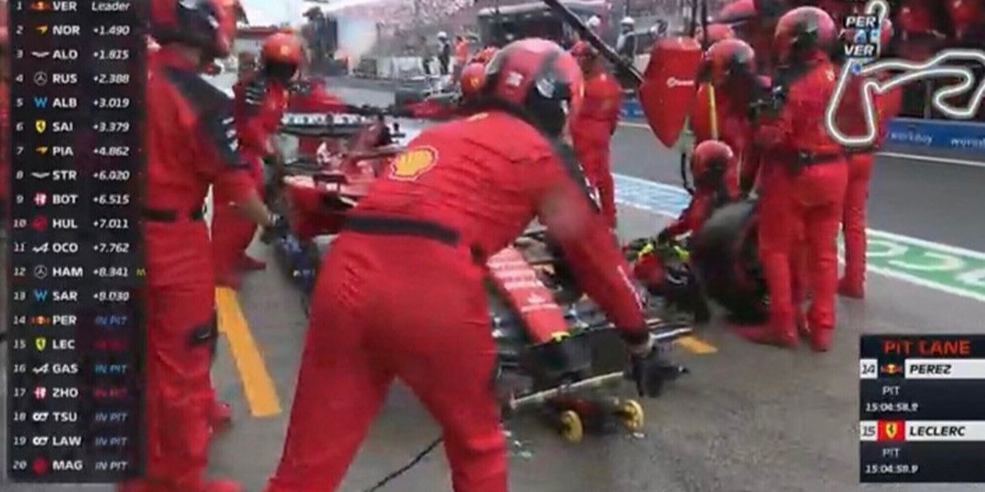 Ferrari, figuraccia anche ai box: a Leclerc manca una gomma!