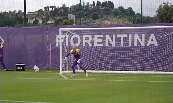 Fiorentina, allenamento in vista del Rapid Vienna