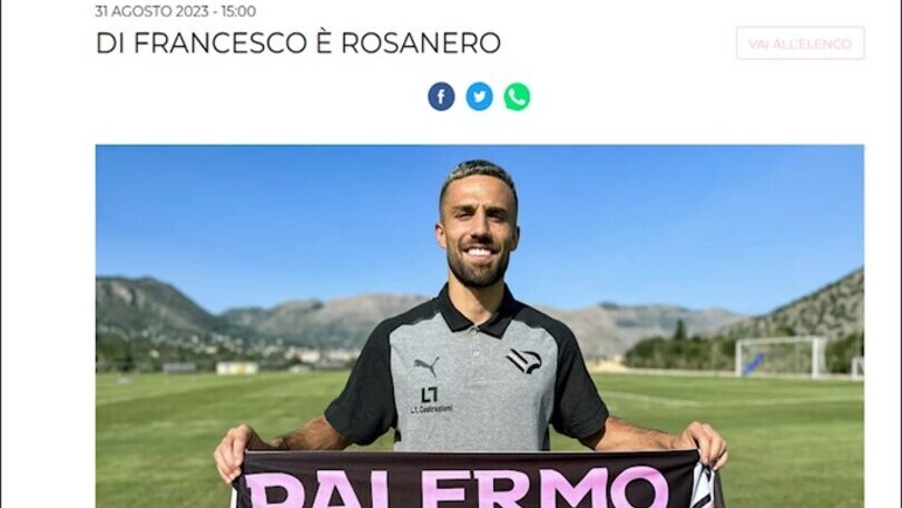 Palermo, colpo da Serie A: ecco Di Francesco