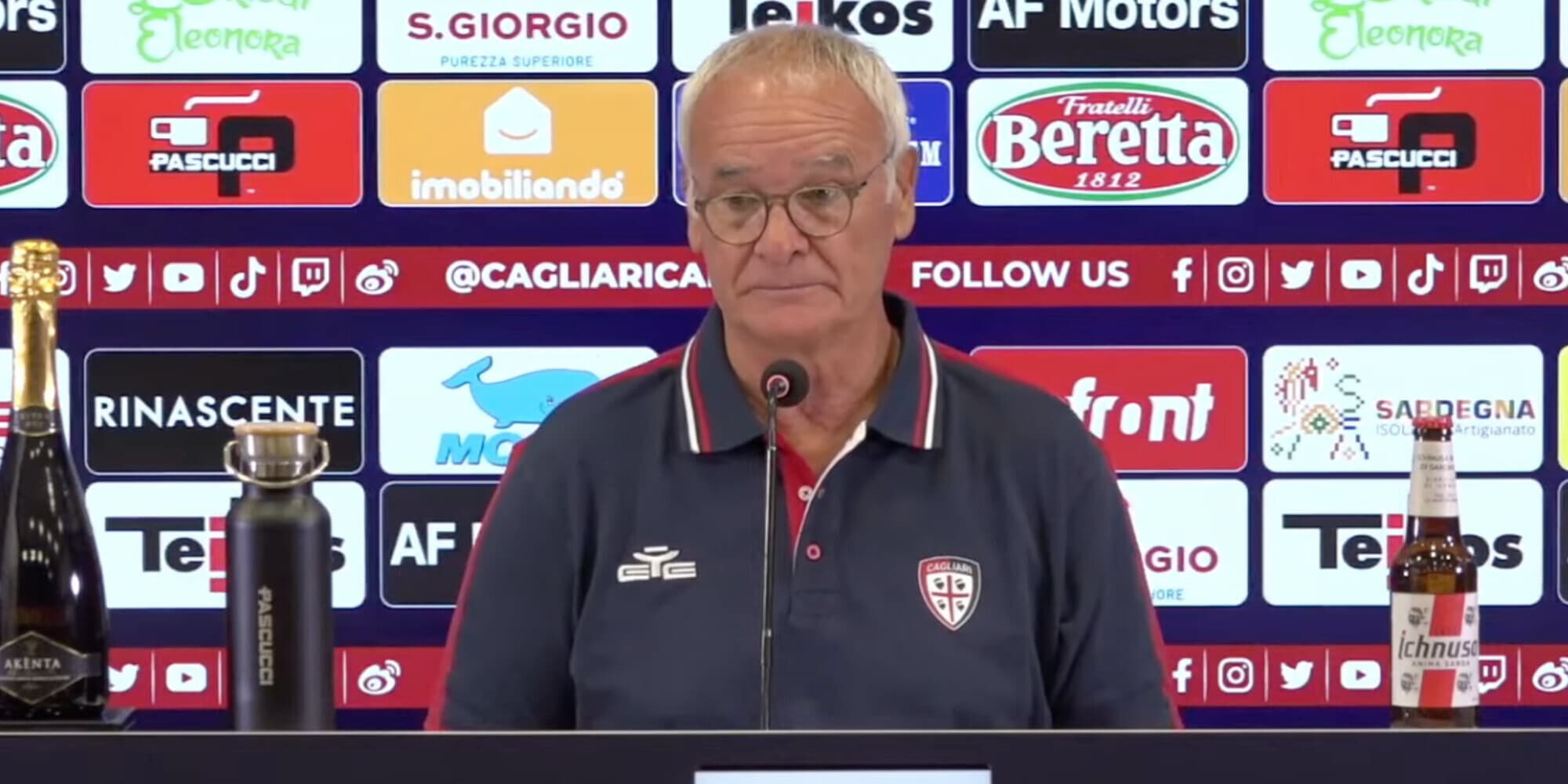 Ranieri, conferenza Bologna-Cagliari: "Come sta Pavoletti. Petagna..."