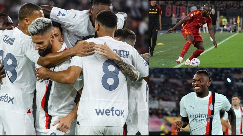 Milan, Giroud e Leao espugnano l'Olimpico. Roma, esordio per Lukaku