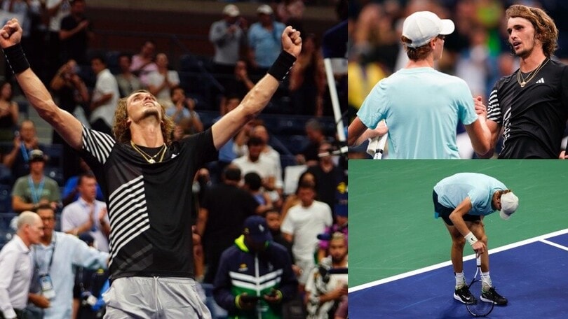 Sinner infinito, ma non basta: Zverev ai quarti degli Us Open