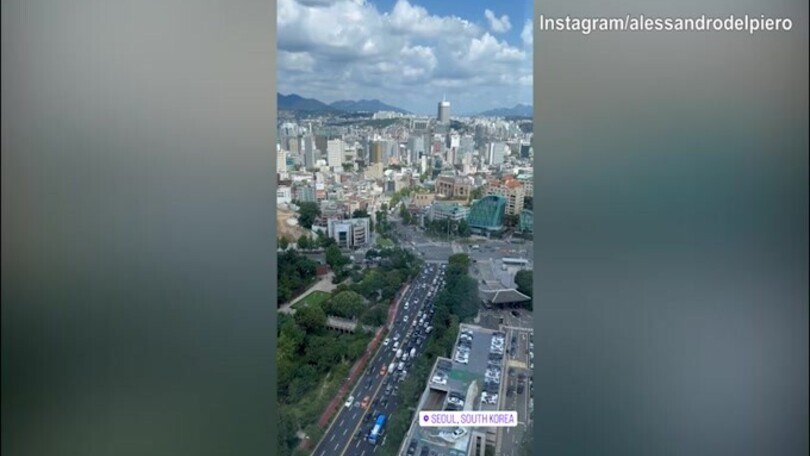 Del Piero, vista super a Seoul: il video social