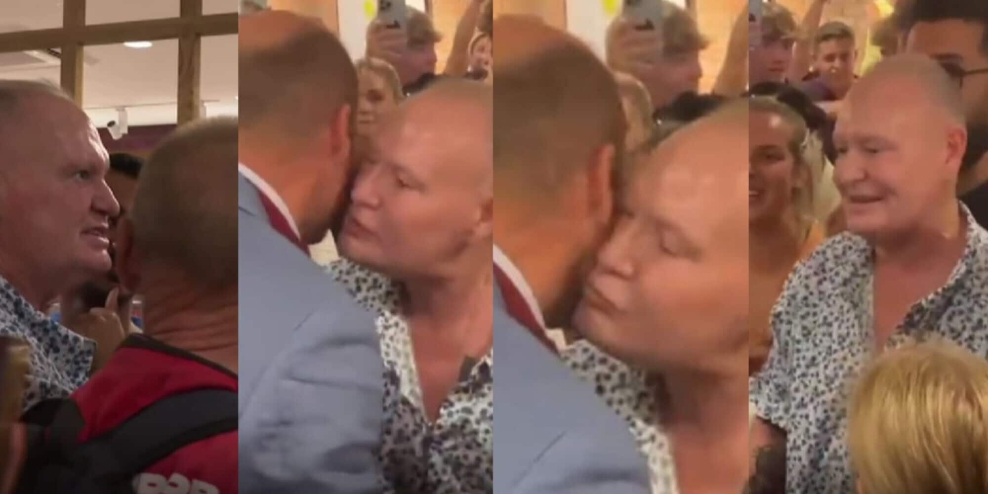 Paul Gascoigne rompe l'etichetta reale: bacio al principe William