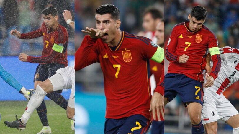 Morata dominante in Georgia: tripletta da capitano!