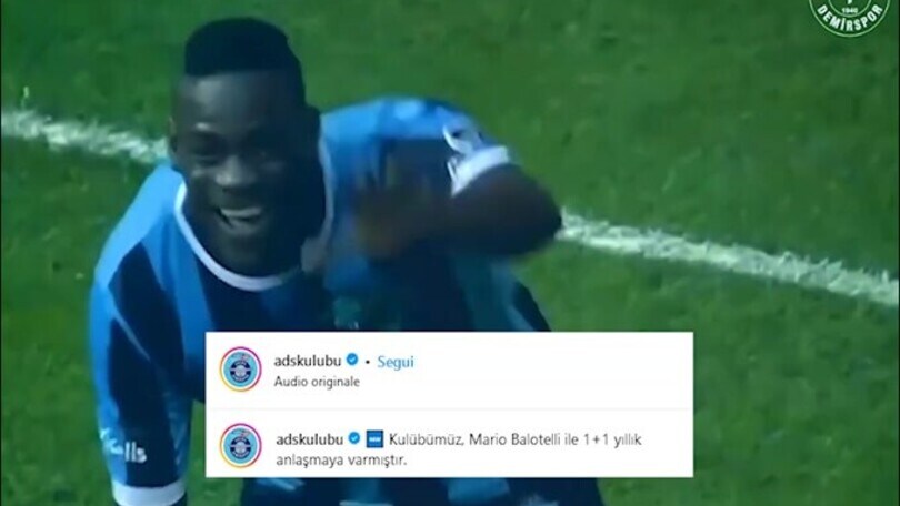 Balotelli torna all'Adana Demirspor: è ufficiale