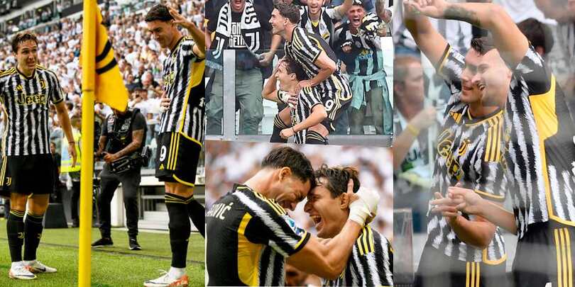 Vlahovic e Chiesa, esultanza show dopo i gol. I tifosi: "Che coppia"