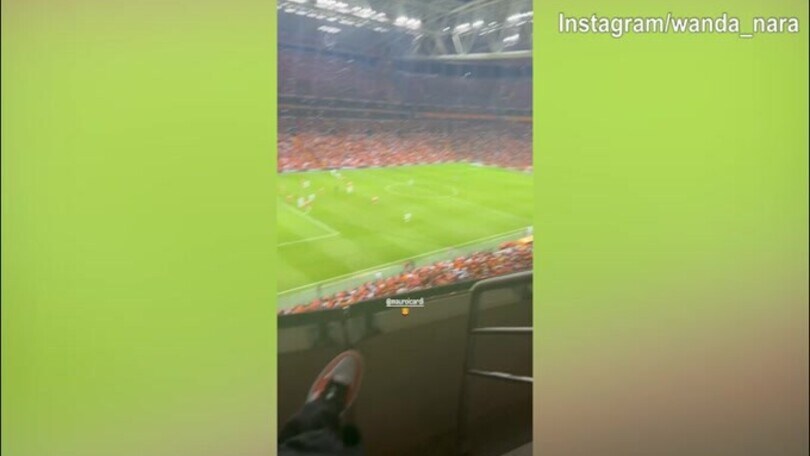 Galatasaray, Icardi segna e Wanda si gode lo spettacolo dalla tribuna