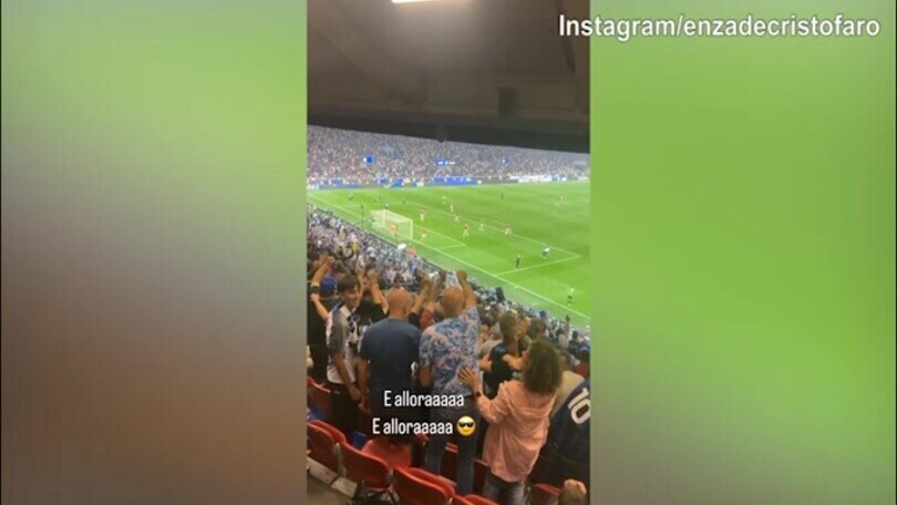 L'Inter travolge il Milan nel derby, l'esultanza di lady D'Ambrosio