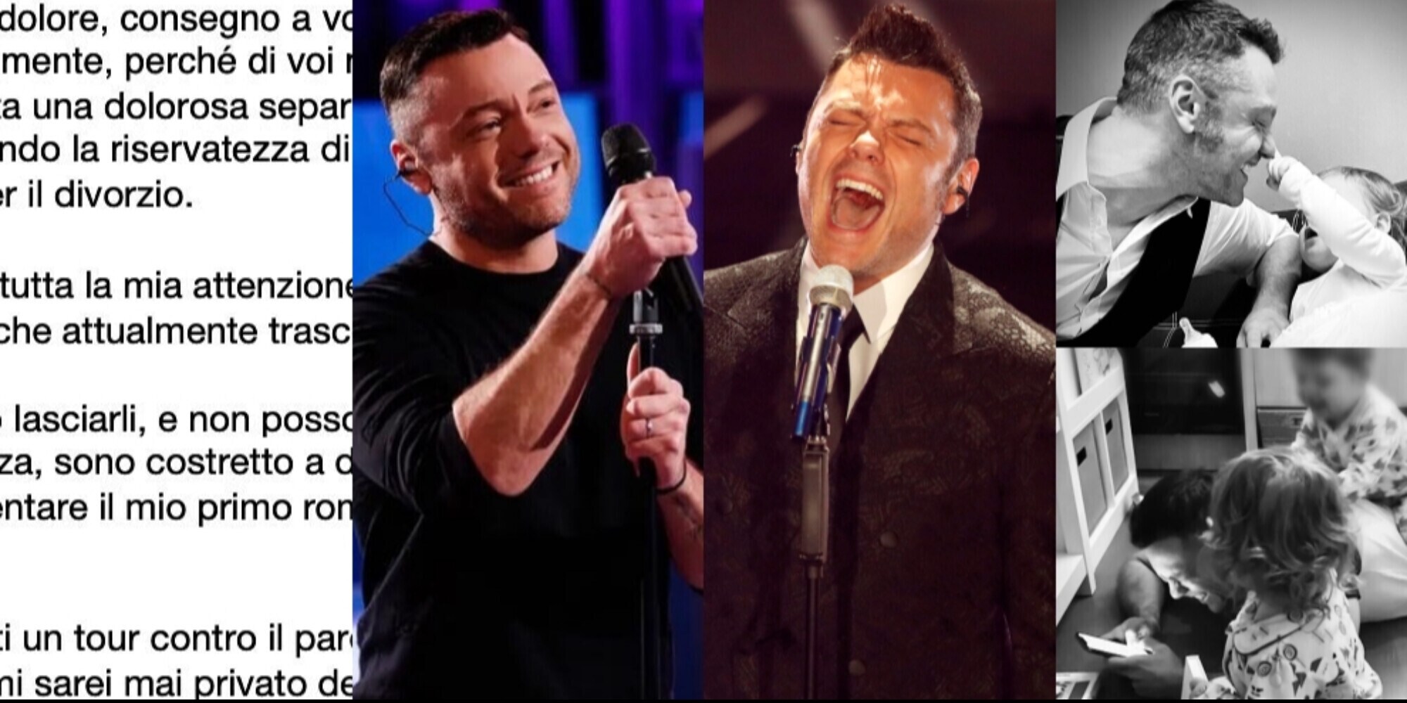 Tiziano Ferro: "Doloroso divorzio da Victor, non lascio i miei figli". Il post integrale