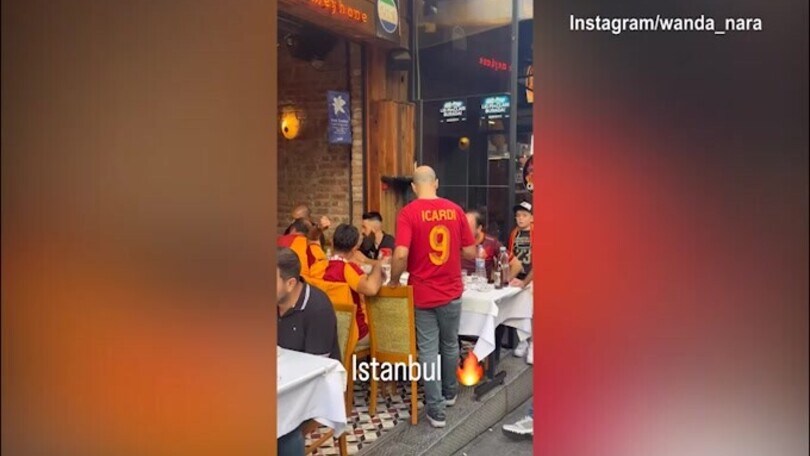 Istanbul si prepara alla Champions: Wanda Nara gongola