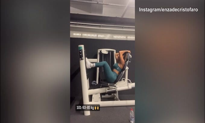 Lady D'Ambrosio si carica: il video in palestra