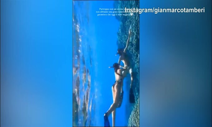 Tamberi-Bontempi, nuotata sott'acqua spettacolare