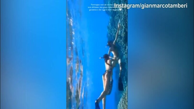 Tamberi-Bontempi, nuotata sott'acqua spettacolare