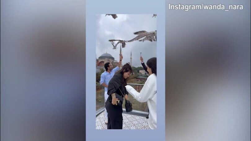 Uno stormo di uccelli attacca...Wanda e Zaira Nara