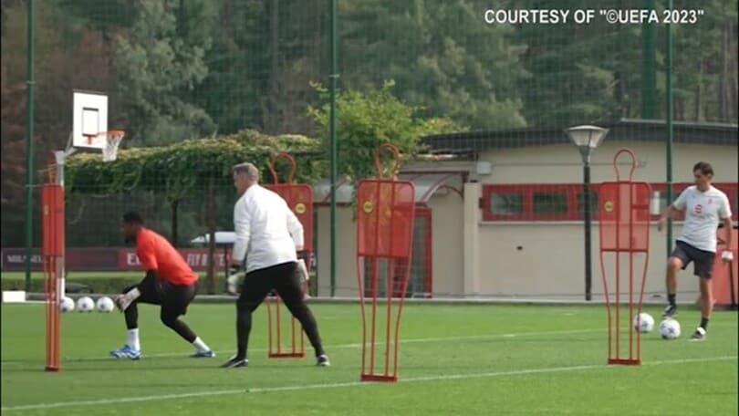 Milan, rifinitura con vista Borussia Dortmund