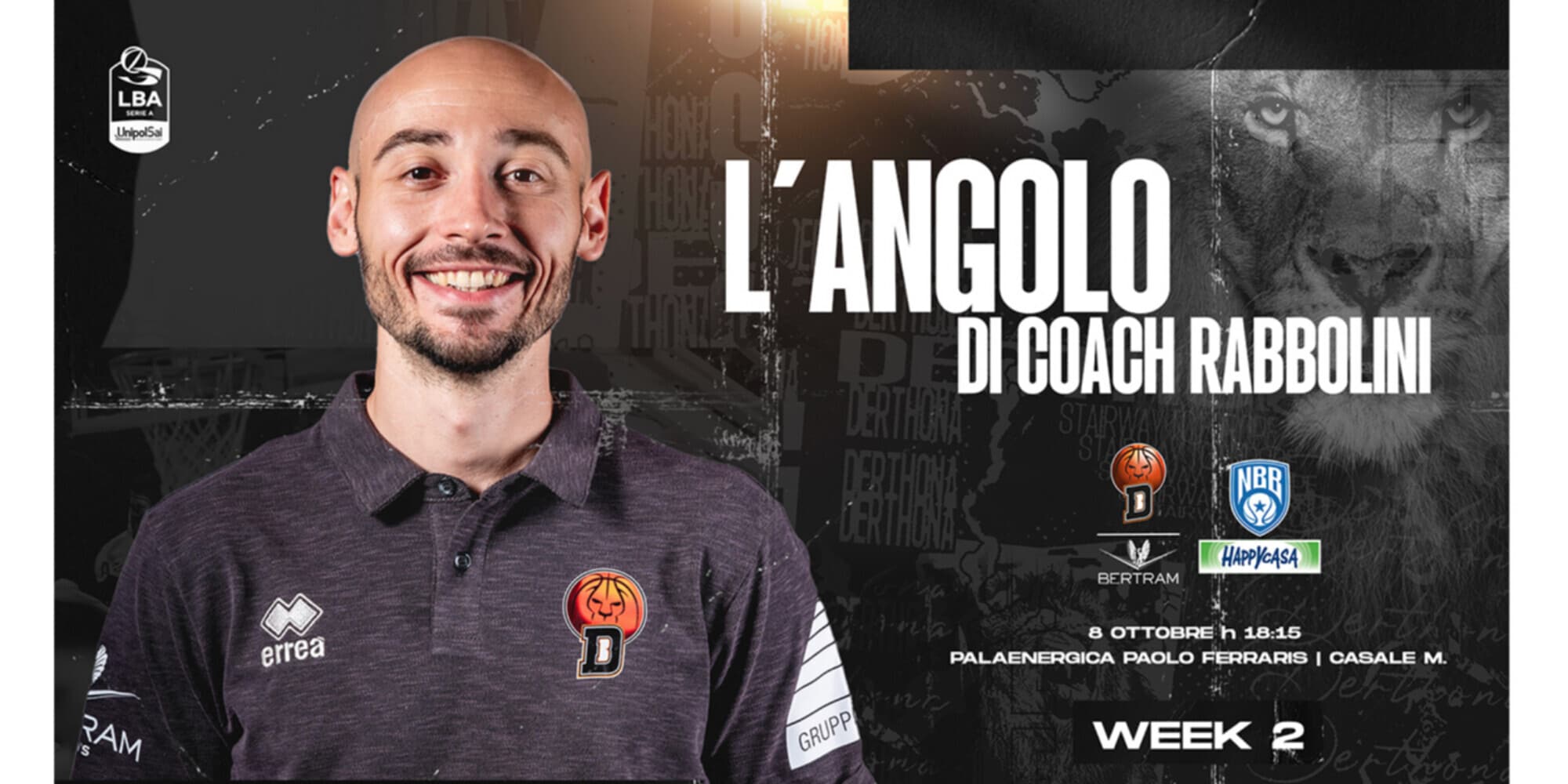 Bertram Derthona: l’angolo di coach Rabbolini