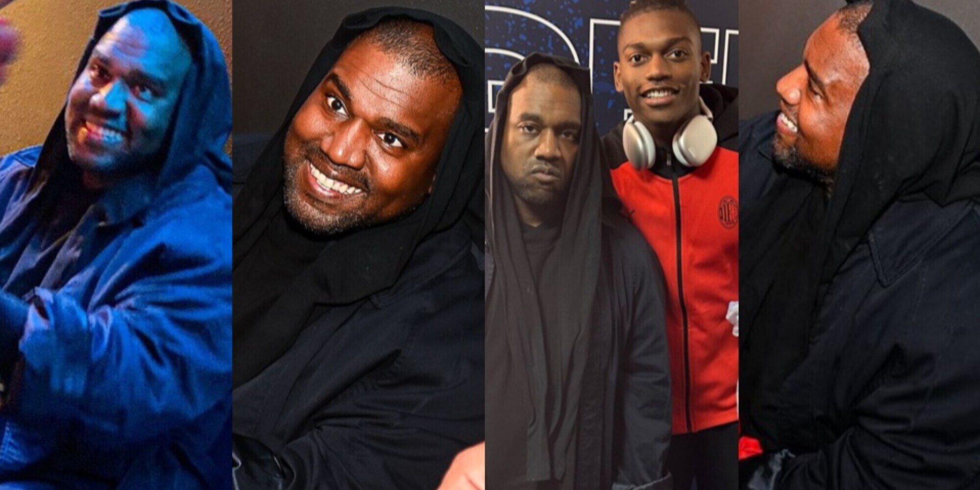 Kanye West in tribuna per Genoa-Milan: foto con Leao