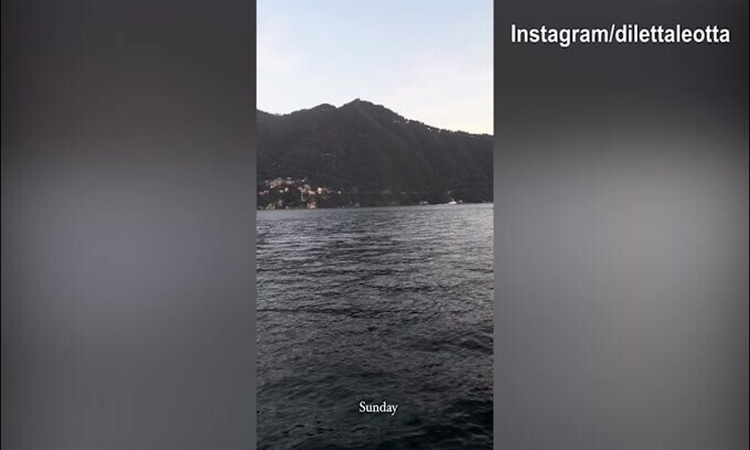 Diletta, tramonto sul lago di Como