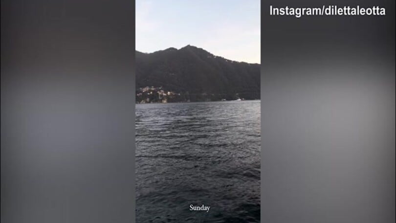 Diletta, tramonto sul lago di Como