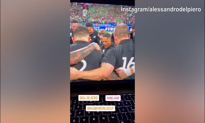 Rugby, nuova impresa All Blacks: Del Piero si gusta la vittoria da casa