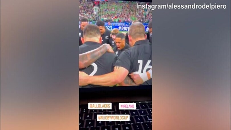 Rugby, nuova impresa All Blacks: Del Piero si gusta la vittoria da casa