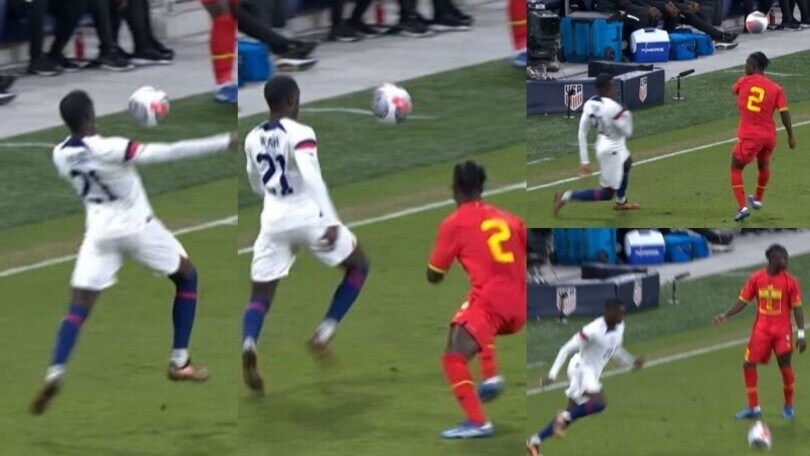 Weah, giù il cappello: sombrero alla Cafu e avversario gelato