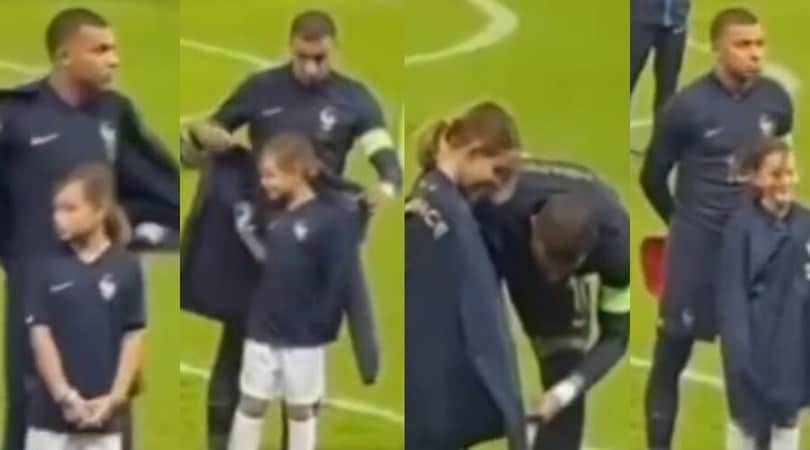 Mbappe e la bambina, il dolce gesto prima di Francia-Scozia