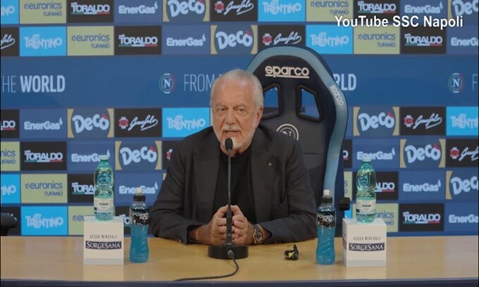 De Laurentiis su Giuntoli: "La Juve è la nostra nemica sportiva..."