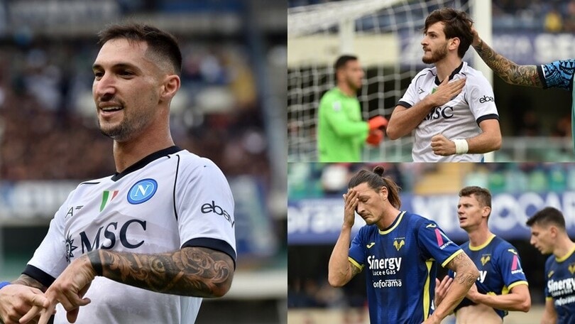 Politano segna e illumina, doppietta di Kvara: 3-1 Napoli a Verona