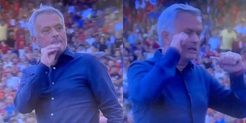 Mourinho contro la panchina del Monza: il gesto già virale sui social