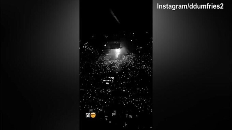 Inter, Calhanoglu e Dumfries al concerto di 50 Cent