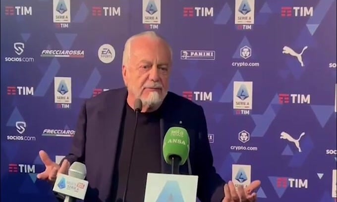 De Laurentiis, attacco sui diritti tv: "Sky e Dazn non fanno bene al calcio"