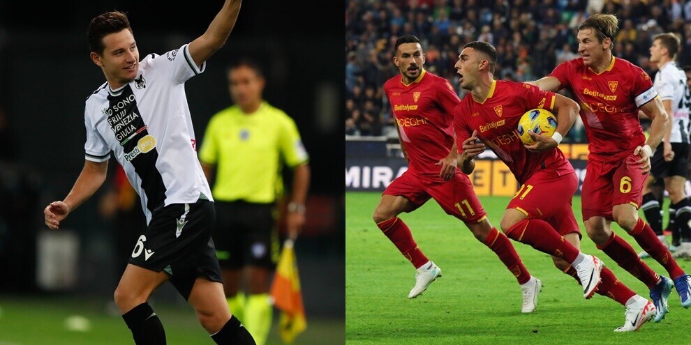 Thauvin su rigore, Piccoli in spaccata: Udinese-Lecce termina 1-1