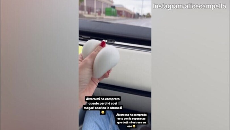 Alvaro, regalo antistress ad Alice: "Magari lo combatto così..."